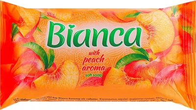 Мыло туалетное твердое "Персик" Bianca Peach Aroma Soft Soap 140g (910666-918425-2)