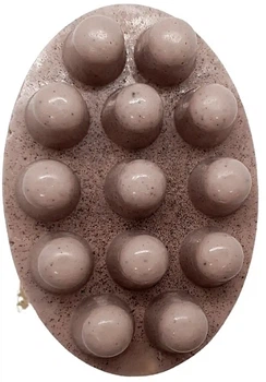 Массажное мыло с люфой и маслом Ши "Шоколад" - Makemagic Massage Soap 85g (1295145-149621)
