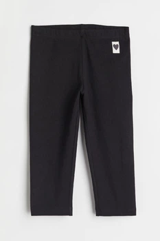 Леггинсы-капри черные сердце H&M 110см (400097397)