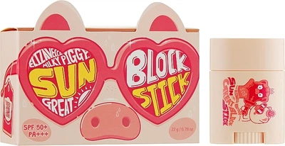 Солнцезащитный стик для чувствительной кожи вокруг глаз Elizavecca Milky Piggy Sun Great Block Stick SPF 50+ 22g (824916-745893-2)