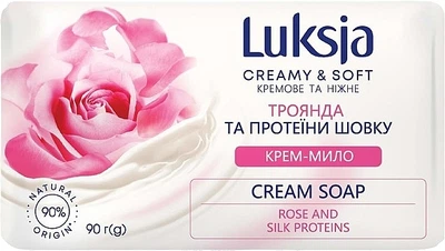 Крем-мыло "Роза и протеины шелка" - Luksja Cream Soap Rose And Silk Protein 90g (90g) (1139244-1519347-2)