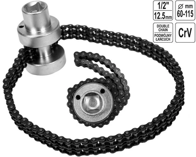 Ключ Для Масляного Фильтра цепной YATO: квадрат-1/2 ", Ø = 60-115 мм, Cr-V