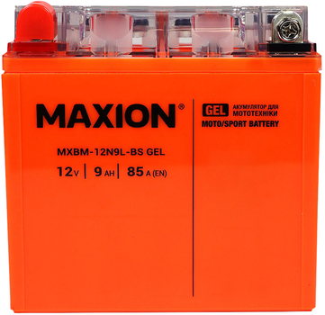 Мото акумулятор Maxion 12N9L-BS GEL 12 В 9 А/год 85 A (4820219072683)