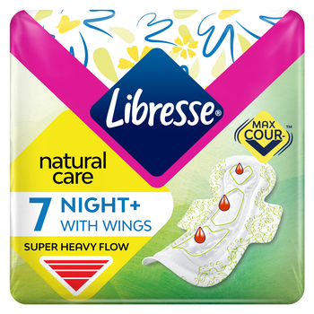 Прокладки Libresse Natural Care Maxi Goodnight 7 шт (7322540611236)