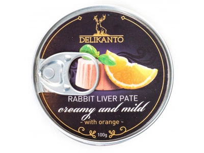 Паштет із печінки кролика з апельсином Delikanto 100 г (17921740)