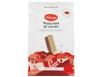 Вафлі Cabrioni з шоколадним кремом 400 г (17969421)