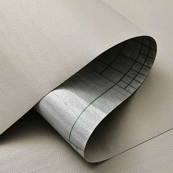 Самоклеющая экокожа Sticker Wall в рулоне 1.37 х 1m х 0.5mm LIGHT GREY (D) SW-00001373