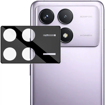 Захисне скло 3D на задню камеру для Xiaomi Poco X6 Pro, Black
