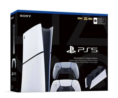 Игровая консоль Sony PlayStation 5 Slim Digital Edition + DualSense (Sterling Silver) + Charging Station