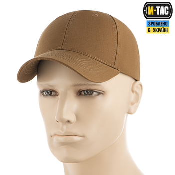 Бейсболка M-Tac Elite Flex ріп-стоп Coyote Brown L/XL