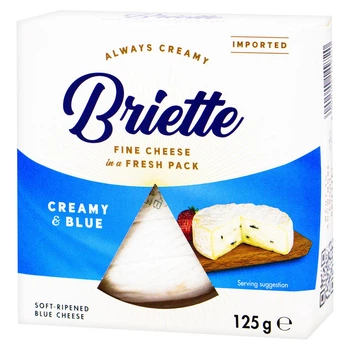 Сир Briette Creamy & Blue Kaserei 60% 125 г (20440094)