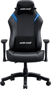 Кресло игровое Anda Seat Luna Size L Black/Blue PVC (AD18-44-BS-PV)