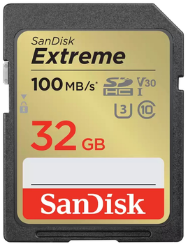 Карта памяти SanDisk Extreme SDHC UHS-I 32GB (SDSDXVT-032G-GNCIN)