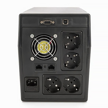 Источник бесперебойного питания ИБП Digitus Line-Interactive DN-170075 1500VA/900W LCD 4xSchuko RJ45 RS232 USB Black
