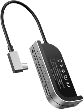 Док-станция хаб Baseus USB3.1 Type-C to HDMI USB 3.0x3 TF SD Type C PD 3.5mm Dark Grey (CAHUB-WJ0G)