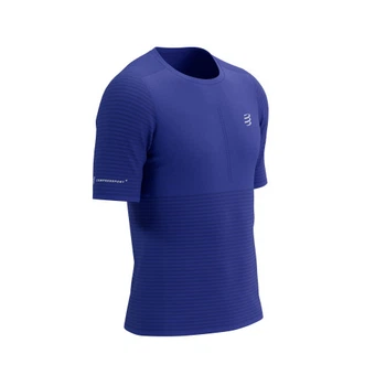 Спортивная компрессионная бесшовная мужская футболка Compressport Pro Racing SS Tshirt M, Dazz Blue, M