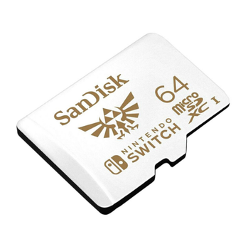 Карта памяти SanDisk microSDHC For Nintendo Switch 64GB Class 10 UHS-I (U3) V30 W-90MB/s R-100MB/s(SDSQXAT-064G-GN3ZN)
