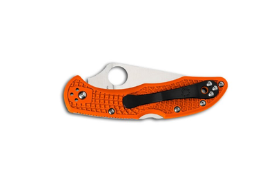 Ніж складальний Spyderco Delica 4 Flat Ground Orange замка Back Lock C11FPOR