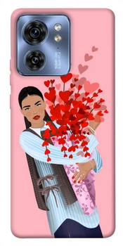 TPU чохол Demsky Дівчина з квітами для Motorola Edge 40
