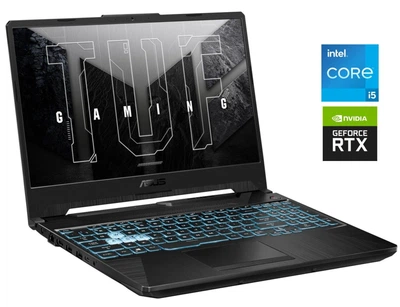 Игровой ноутбук Asus TUF Gaming F15 FX506HC / 15.6" (1920x1080) IPS / Intel Core i5-11400H (6 (12) ядер по 4.5 GHz) / 8 GB DDR4 / 512 GB SSD / nVidia GeForce RTX 3050, 4 GB GDDR6, 128-bit / WebCam / Win 11 Home б/у