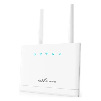 Настольный Wi Fi роутер CPE R311 3G/4G/5G LTE SIM модем 300 Mbps вай фай маршрутизатор для дома Белый
