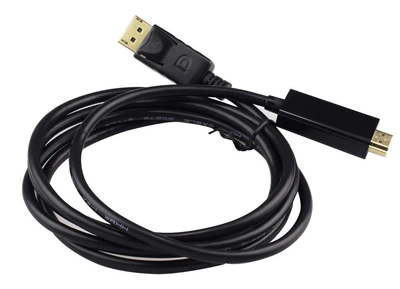 Кабель DisplayPort-HDMI, 1.8 м, версия 1.2, черный