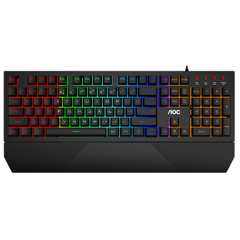 Проводная игровая клавиатура AOC GK200 Gaming RGB USB мембранно-механическая Black (GK200D32R)