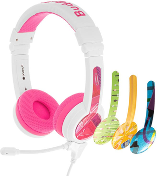 Słuchawki BuddyPhones School+ przewodowe dla dzieci Pink (BP-SCHOOLP-PINK)