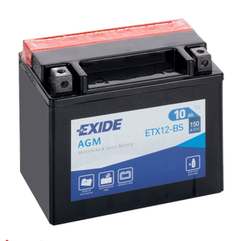 Акумулятор 10Ah-12v Exide AGM ETX12-BS (150х87х130) L, EN150