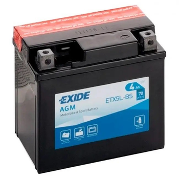 Аккумулятор 4Ah-12v Exide AGM (113х70х105),R,EN70