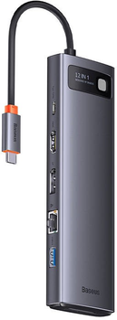 Hub USB-C 12w1 Baseus Metal Gleam Series Gray (WKWG020213)