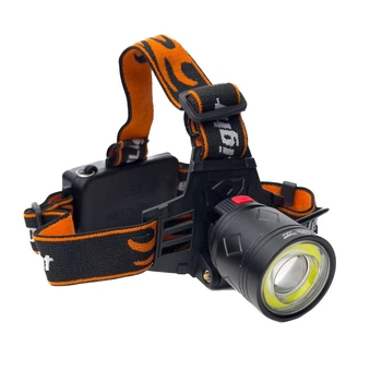 Фонарь налобный светодиодный Right Hausen Digger 6W+2W черный аккумуляторный с красным