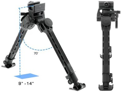 Сошки Leapers UTG Big Bore Full Stability. 23-35,5см. Picatinny