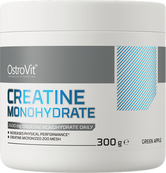 Kreatyna OstroVit Monohydrat kreatyny 300 g Zielone jabłko (5902232617597)