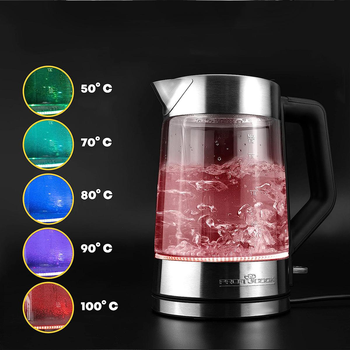 Электрочайник Profi Cook PC-WKS 1190 1.7л 2200 Вт 5 уровней температуры с подсветкой разных цветов