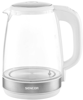 Электрочайник Sencor 2л, Strix, стекло, белый (SWK2190WH)