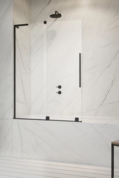 Стеклянная шторка для ванны RADAWAY Furo SL Black PND II 110 левая 10309588-54-01L+10112544-01-01