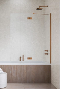 Стеклянная шторка для ванны RADAWAY Essenza Brushed Copper PND II 100 правая 110002100-93-01R