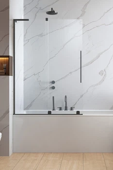 Стеклянная шторка для ванны RADAWAY Furo SL Brushed GunMetal PND II 120 левая 10309638-92-01L+10112594-01-01