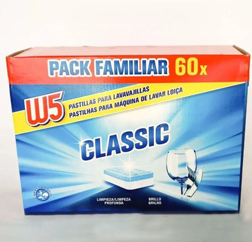 Таблетки для посудомийної машини W5 Classic 60 шт