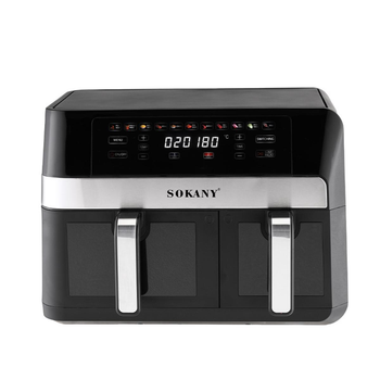 Аерогриль фритюрниця SOKANY SK-10034 на 11 л мультипіч сенсорна, Чорний