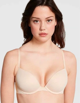 Бюстгальтер Victoria's Secret Pink PUSH-UP WIRELESS BRA Бежевий 36B (80B)