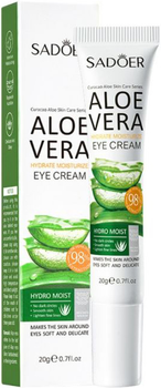 Увлажняющий крем для кожи вокруг глаз Sadoer Aloe Vera Eye Cream с алоэ вера 20 г (6941349396468)