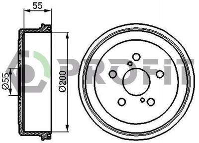 Тормозной барабан PROFIT 50200085 Toyota Carina 4243120190
