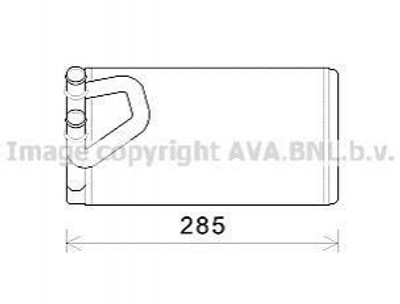 Радіатор грубки AVA COOLING DN6373 Nissan Navara, Pathfinder, Murano 27140EB01A, 27140CA000