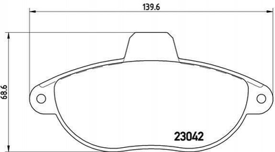 Гальмівні колодки BREMBO P23072 Peugeot Expert, 806; Fiat Scudo; Citroen Jumpy 425125, 425126, 425150