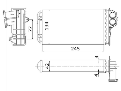 Радиатор печки STARLINE PE6199 Peugeot 206; Citroen Xsara 6448G3