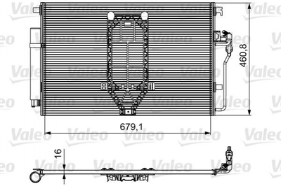 Радіатор кондиціонера Valeo 812502 Mercedes Sprinter 9065000554, A9065000554