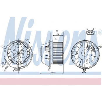 Моторчик пічки VW Caddy III 2004- 87034 NISSENS (Данія)