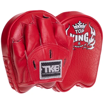 Лапа Изогнутая для бокса и единоборств 2 шт 16x15x5см кожа TOP KING Professional красный TKFMP
